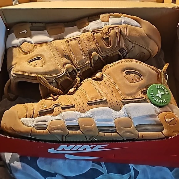 Nike | Shoes | Men Wheat Uptempo Nike Wheat Size 5 Used  display picture 1